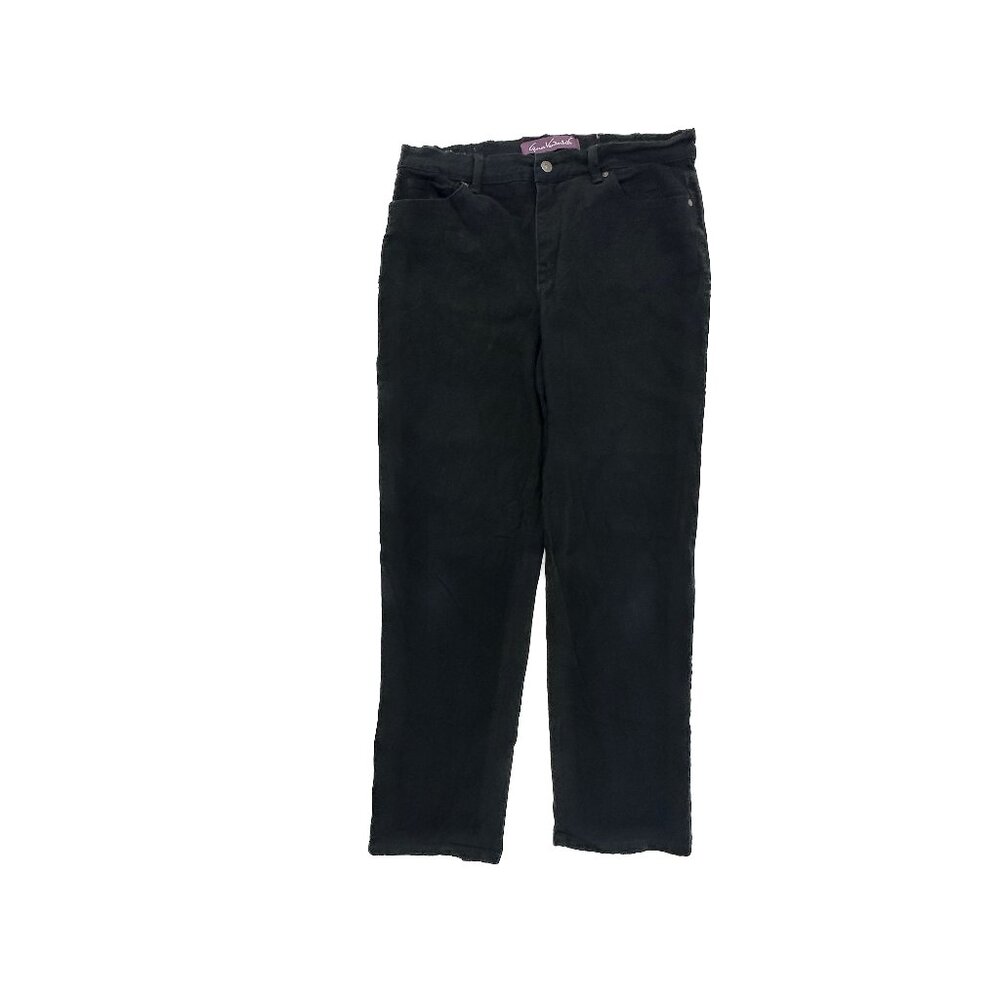 Gloria Vanderbilt Amanda Straight Leg Women's size‎ 12 Black Denim Jeans